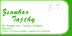 zsombor tajthy business card